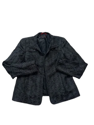 Chaqueta NINA MCLEMORE Blazer 8 Abierta Frontal Oficina Negocios Polar Lana Elastizada Foto 1 de 4