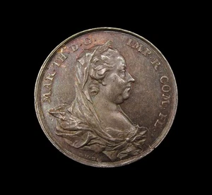 OLANDA AUSTRIACA 1779 MARIA TERESA FIANDRE OMAGGIO 29mm MEDAGLIA ARGENTO - Foto 1 di 2