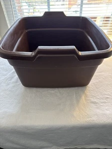 Vintage Rubbermaid #3601 Scrub Tub Dish Pan Brown - Picture 1 of 12