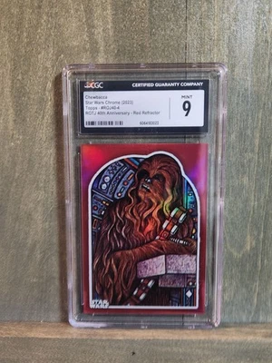 Chewbacca - 2023 Topps Chrome Star Wars #Roj40-4 RED Refractor 5/5 - Image 1 of 2