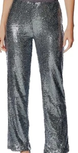 Nuevo-Joan Boyce Diseñador Pistola Metal Lentejuelas Malla Acampanada Pierna Pantalones. Talla 3x $76 - Imagen 1 de 5
