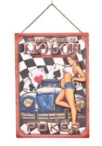 Roxy's Roadhouse Liquor Poker Vintage Style Metal Tin Sign, Man Cave  Bar Decor - Picture 1 of 8