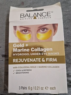 Balance Gold + Marine Collagen Hydrogel Under Eye Masks-3 Pack Anti-Aging Care   - Image 1 of 2