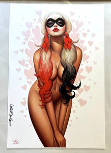 HARLEY QUINN SZERDY EXCLUSIVE LIMITED EDITION SIGNED ART PRINT COA NM+ - Picture 1 of 2