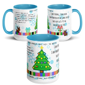 TI-99/4A WEIHNACHTEN Becher - 15 Unzen Retro Holiday Edition! - BESTES GESCHENK für TI-99 Retro Fan - Bild 1 von 16