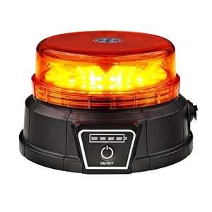 LAP ELECTRICAL LOW PROFILE LED BATTERY POWERED MAGNETIC AMBER BEACON - Picture 1 of 5