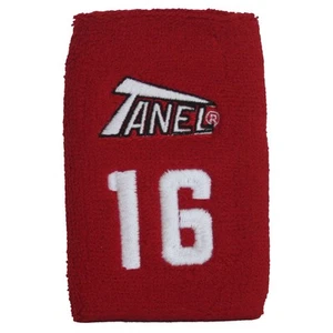 Tanel 360 Custom Baseball/Softball Wristbands - Red - #16 - Picture 1 of 1