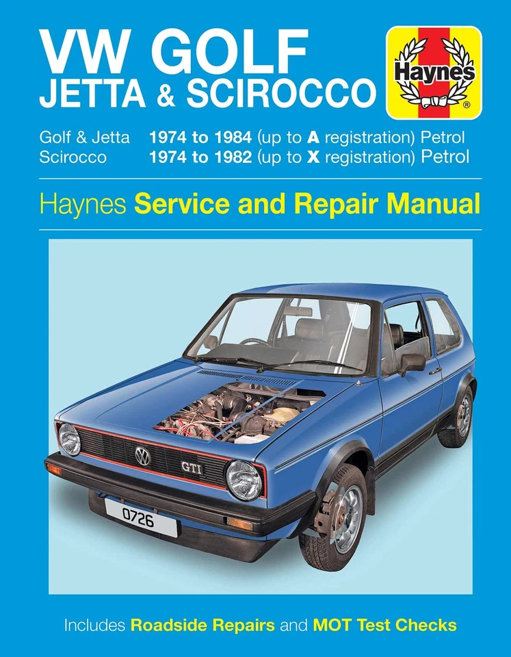 Volkswagen Golf, Jetta & Scirocco Mk 1 Petrol 1.5, 1.6 & 1.8 (1974-1984) Haynes - Image 1 of 4