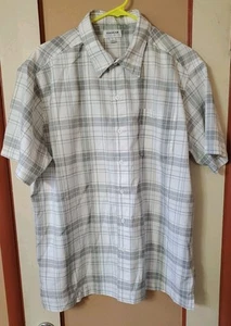 Hagger cooles 18 Tec kurzärmliges kariertes Hemd mit Knopfleiste zweifarbig Herren Gr. XL - Bild 1 von 5