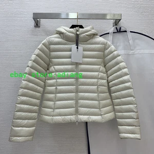 stand neck duck daunen jacke kurz seidig warm mantel damen 2025 schwarz weiß 0,1,2,3 - Bild 1 von 4