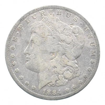 Principios - Dólar de plata Morgan 1884 - 90% moneda de Estados Unidos *989 Foto 1 de 3