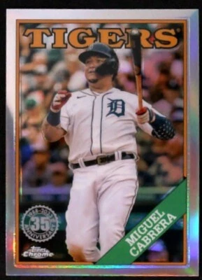 2023 TOPPS CHROME Miguel Cabrera #88BC-4  BASEBALL  TIGERS 35 ANNIVERSARY - Image 1 of 2