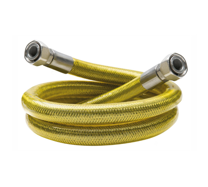 Tubo Gas Metano Gomma 2 Metri Con Fascette - Omologato IMQ CIG 7140 - Solo Per Metano (No GPL) - Foto 4