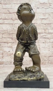 Miguel Lopez Chinese Boy Bronze Statue Fine Art Asian Style Decor Gift Figurine - Picture 1 of 10
