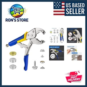 Durable Snap Fastener Kit with Magnetic Tools for Fabric Repair & DIY Projects - Picture 1 of 9