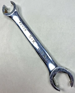 S-K Hand Tools F-2428 -3/4" x 7/8" Open End Flare Nut Wrench Forged USA Tool - Picture 1 of 12