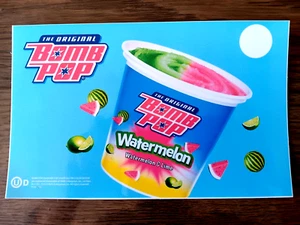 Bomb Pop Watermelon & Lime Cup Decal 8" x 5" (Reproduction) - Picture 1 of 2