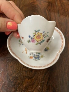 18. Jahrhundert polychrome chinesische Export Teeschale & Untertasse - Bild 1 von 9