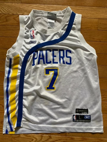 Indiana Pacers JERMAINE O'NEAL 1972-73 Hardwood Classic Reebok JERSEY Boys Sz L Cover