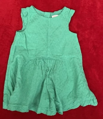 Vestido verde forrado sin mangas Cat & Jack para bebé niña y flores talla: 18M Foto 1 de 4