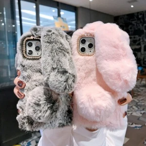 Warm Rabbit Fluffy Fur iPhone Case: Limited Edition Rabbit Ears For All iPhones - Picture 1 of 14
