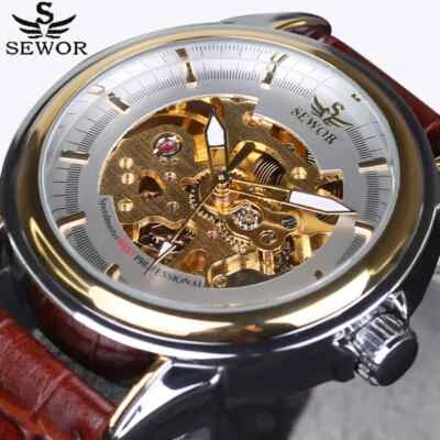 Luxury Brand Fashion Automatic Self Wind Hollow Out Men's Mechanical Wrist Watch - Image 1 of 4