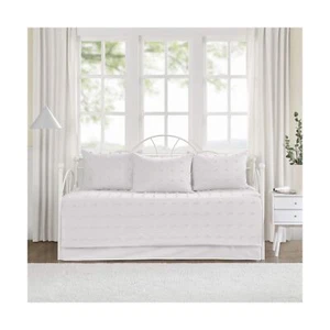 Urban Habitat Brooklyn Cotton Daybed Cover - Jacquard Tufted Chenille with Qu... - Picture 1 of 7