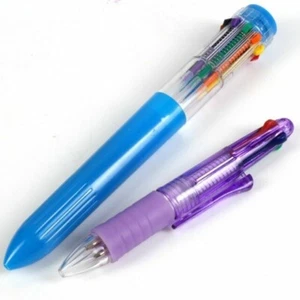 (Set of 2) Jumbo Ball Pens Multicoloured Ink Retractable Chunky Size Colour Pens - Picture 1 of 18