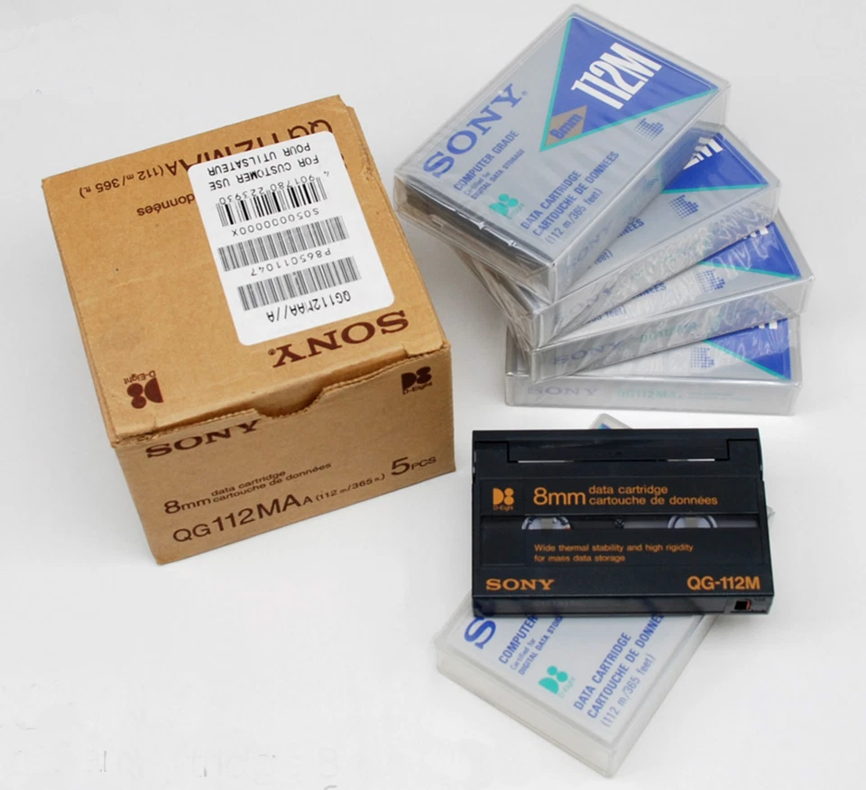 SONY DATA CARTRIDGE TAPE 8mm 112M QG112MAa 5GB 10 EXABYTE 82xx 85xx 8700, ELIANT - Bild 1 von 1