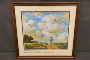 Charles Wysocki "Another Hard Day at the Office" Signed In Frame Art Americana - Picture 1 of 2