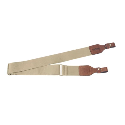 Tourbon 2 Baumwolle und braun Leder Gun Sling Gewehr Tragegurt