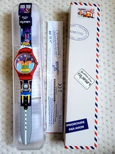 NUEVO EN CAJA RARO Reloj Swatch SALUDOS DESDE BANGKOK Tuk SAM-LOR Destino SUOZ284 - Imagen 1 de 7