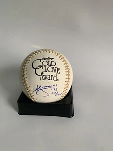 ANDRELTON SIMMONS ADRIAN GONZALEZ Autograph Signed Official Gold Glove Ball COA - Picture 1 of 3