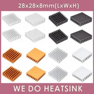 Dissipateur thermique radiateurs électroniques 28x28x8mm avec ou sans bande pour puce CPU GPU IC - Photo 1/31