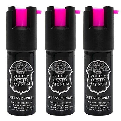 3 PACK Police Magnum Pepper Spray 1/2oz HP Safety Lock Personal Defense Security • 10.99$