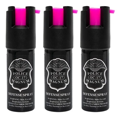PACK de 3 spray de pimienta Police Magnum 1/2 oz HP bloqueo de seguridad defensa personal seguridad Foto 1 de 4