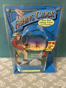 The Fishing Clock Real Fishing Action and Sounds 1998 RARE!! New In Plastic! - Picture 1 of 10