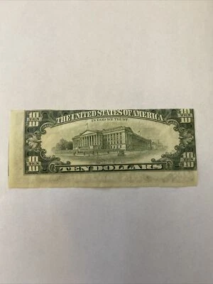 1985 $10 Bill Miss Alignment Miss Print - Image 1 of 4