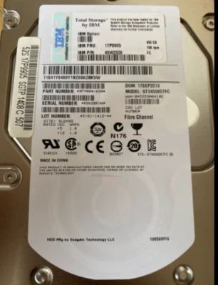 IBM 17P9905 450GB Fibre Channel 15000RPM 3.5in HDD - Image 1 of 4