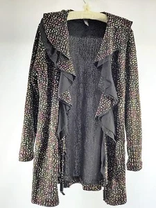 Mishca Damen Pullover XL Mehrfarbig Strickjacke Vorne Bindeverschluss - Bild 1 von 9