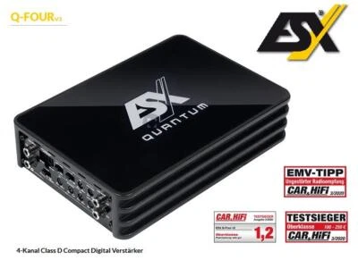 ESX Q-FOURv3 4-Kanal Class D Compact Digital Verstärker 480 Watt RMS - Bild 1 von 4