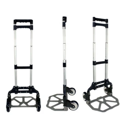 Y&Y DECOR 176 lbs Folding Aluminium Cart Luggage Trolley Hand Truck with Black Bungee Cord