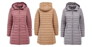 Reebok Longline Packable Puffer Hooded Jacket - Women S-M NEW - Picture 1 of 7