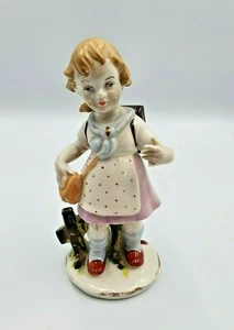 Antike Continental Dresdner Mädchen Porzellan Figur - Bild 1 von 10