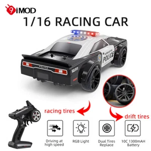 Coche de carreras 9IMOD 1:16 RC 35 KM/H control remoto de alta velocidad coche de policía a la deriva - Imagen 1 de 19