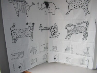 Moda Fabric " Zest For Your Nest"   Savannah Zoo Animal Blocks  Cream FABRIC PAN - Image 1 of 4
