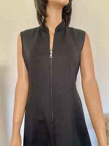 Vestido negro Elie Taheri For Design Nation 8 estilo buceo diseñador moda cremallera - Imagen 1 de 11