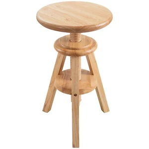 eHemco Swivel Wooden Adjustable Counter Bar Stool, 18.9-25.2" (Collectible) - Picture 1 of 27