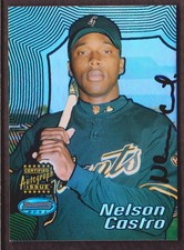 2002 Bowman's Best Baseball Blue #156 Nelson Castro AUTO San Francisco Giants