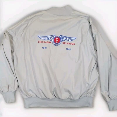 Chaqueta De Colección Wilson & Bonfils Flying School Chickasha OK Botón a Presión Talla XXL  Foto 1 de 4